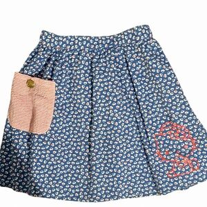 Misha Lulu for Hello Kitty Blue and Red A-Line Skirt
